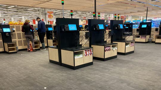 ITAB Self Checkout Area at ICA Maxi Barkarby